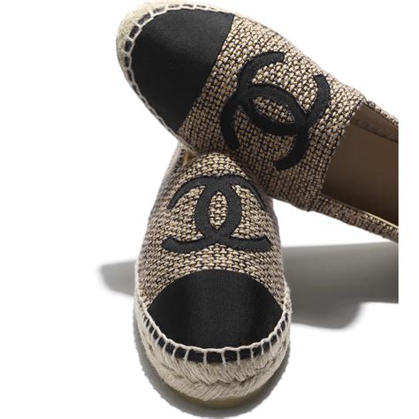 chanel espadrilles beige and black price|Chanel espadrilles discount.